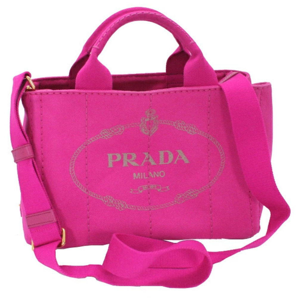 PRADA Canapa pink handbag shoulder strap
